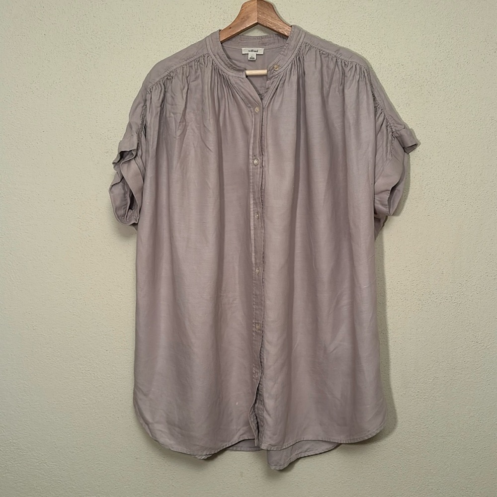 Wilfred Oversize Button Up Short Sleeve Top